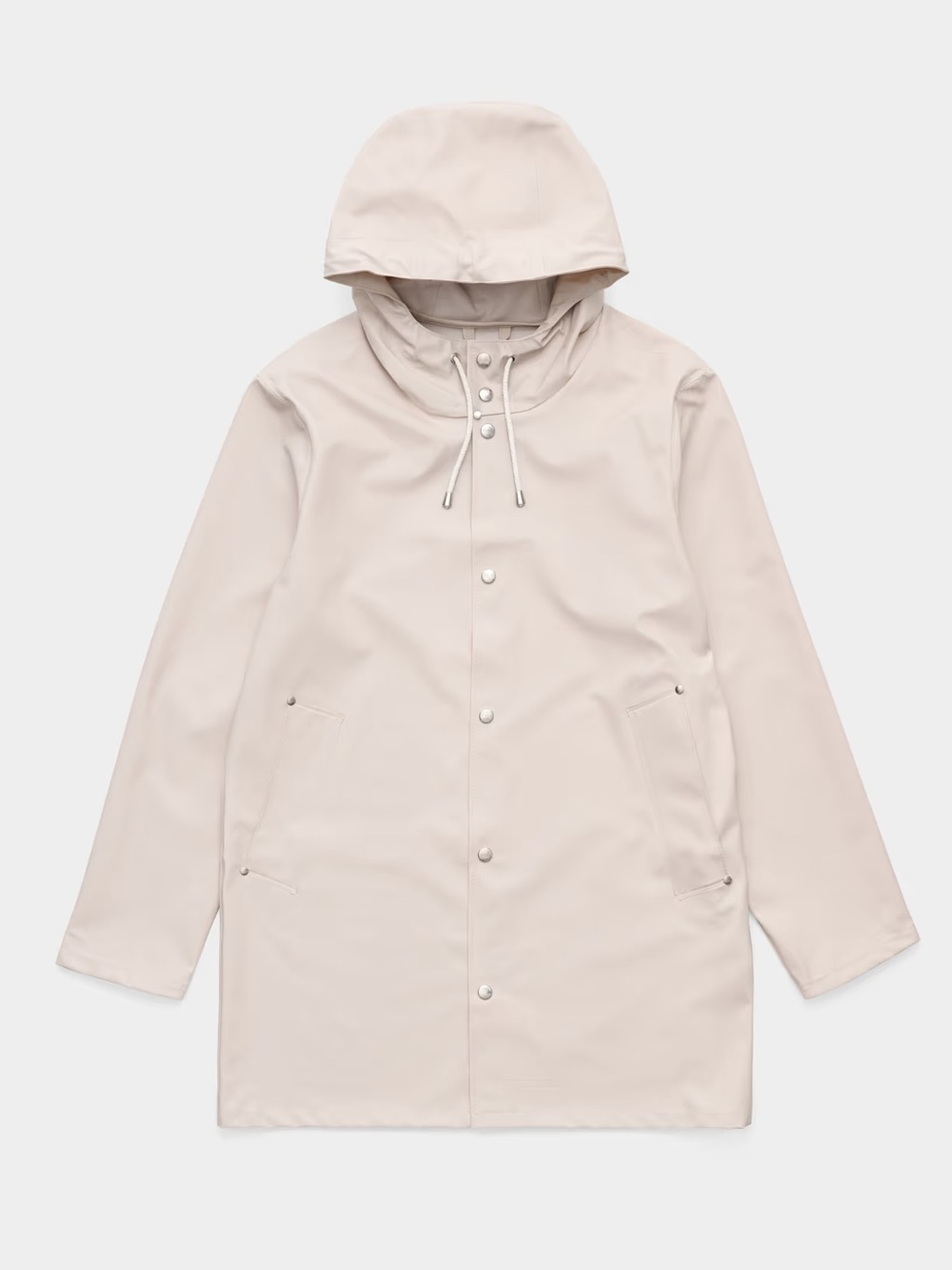 Stutterheim Stockholm Lightweight Raincoat in Light Sand size large